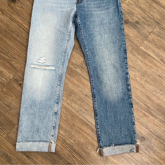 Levi's 501’s High Rise Two Toned Straight Button Fly Rigid Jeans Size 28x30 - Picture 2 of 8
